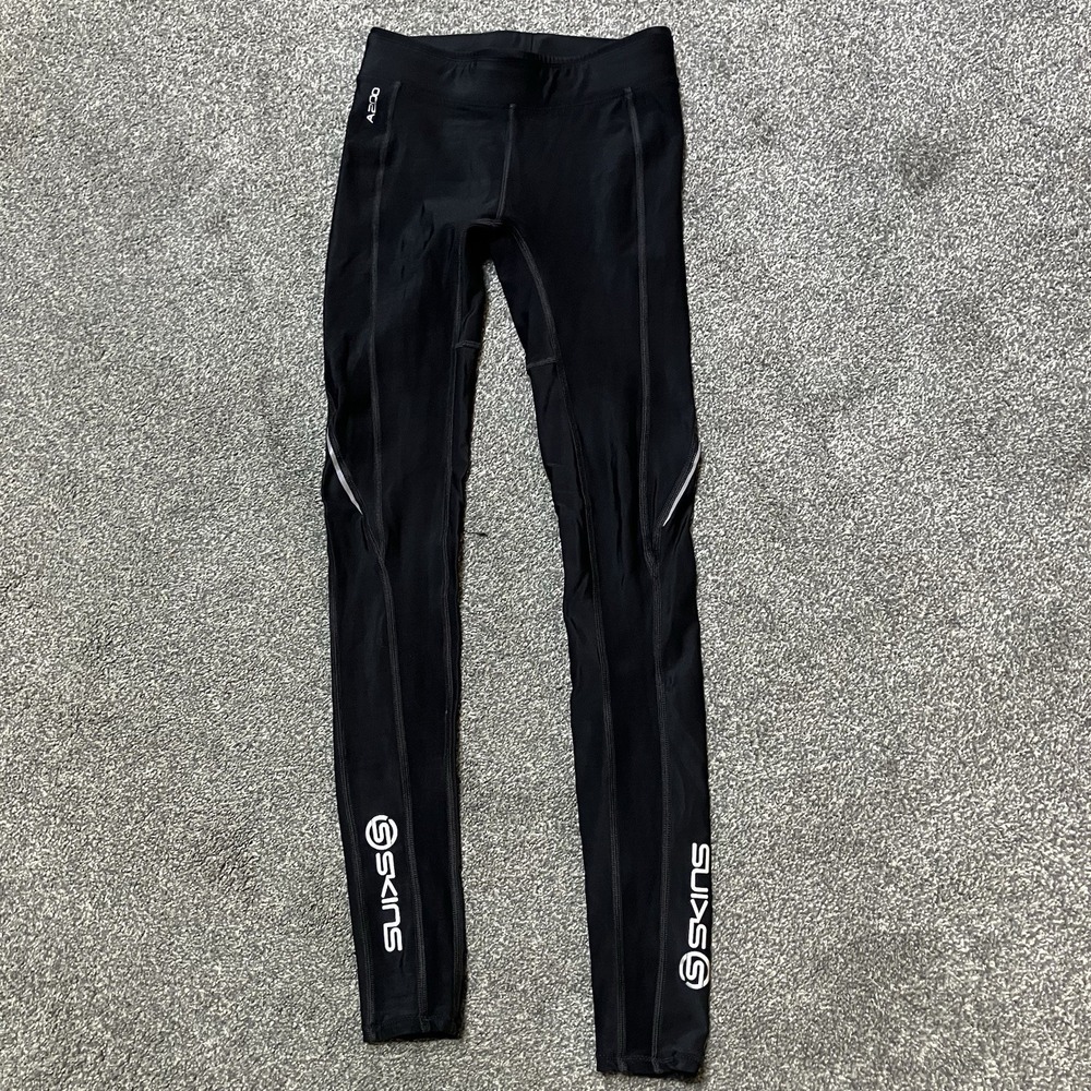 Skins A200 Womens Size XS Compression Tights Black Athletic Nylon Spandex Pants
